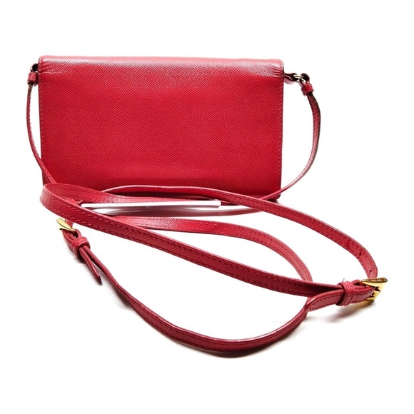 Prada Saffiano Crossbody Leather Wallet - Picture 2 of 10